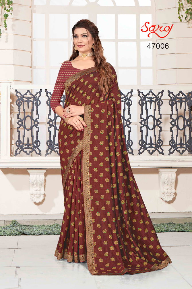 Kanyadan By Saroj 47001-47008 Vichitra Silk Saree Catalog