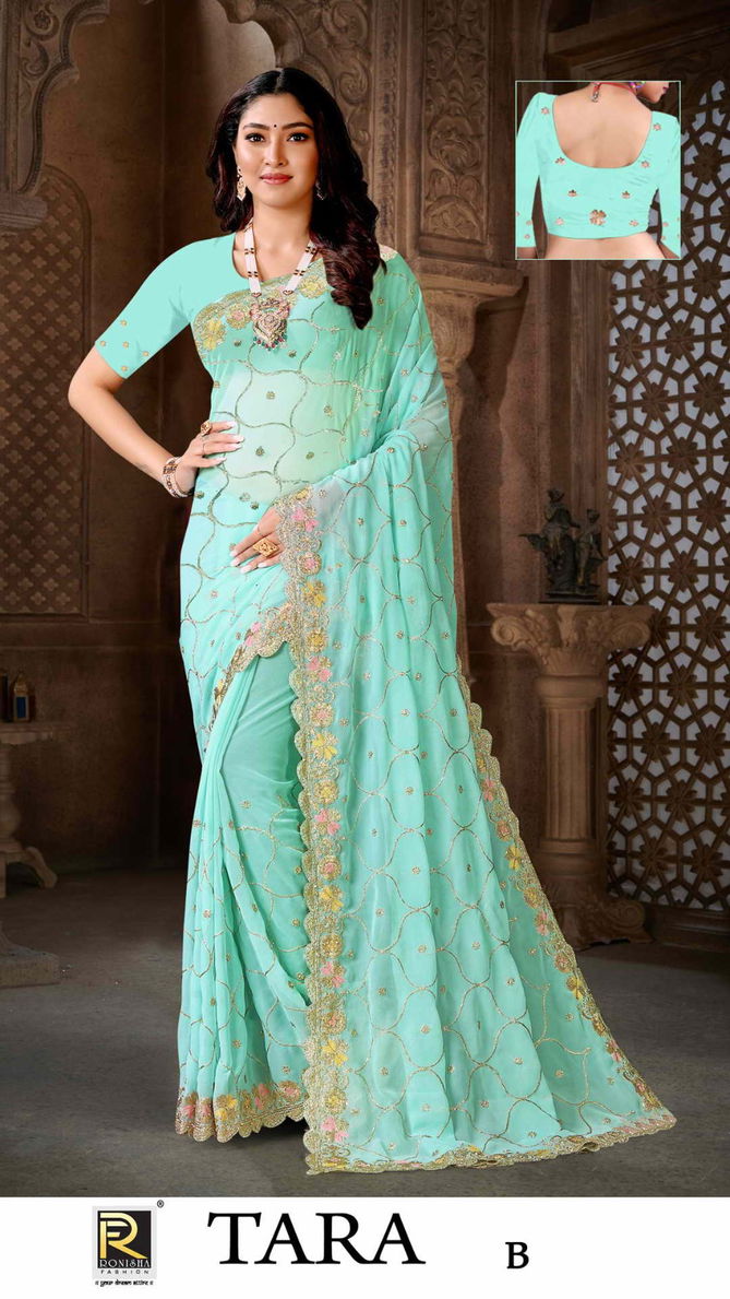 Tara By Ronisha Colors Georgette Sarees Catalog