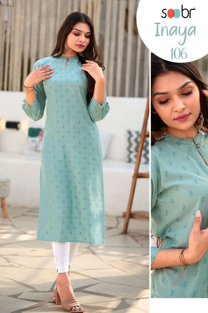 Soobr Inaya 101-106 Party Wear Kurtis Catalog