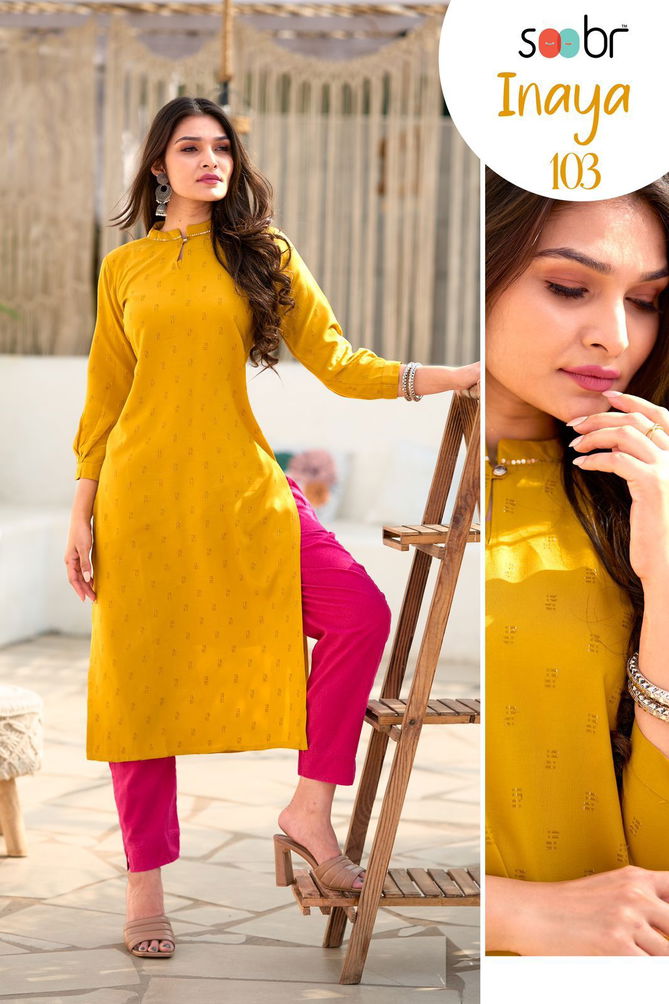 Soobr Inaya 101-106 Party Wear Kurtis Catalog