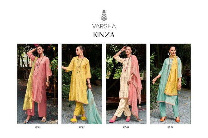 Kinza By Varsha KZ-01 To KZ-04 Designer Salwar Suits Catalog