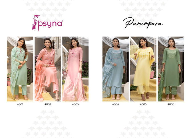 Parampara Vol 4 By Psyna Readymade Salwar Suits Catalog