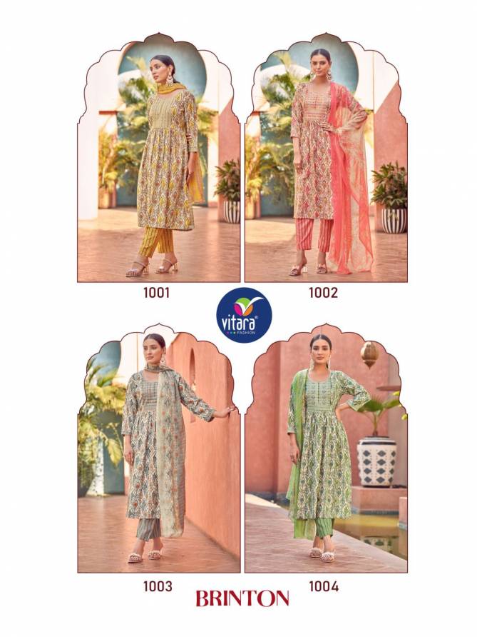 Brinton By Vitara 1001-1004 Readymade Salwar Suits Catalog