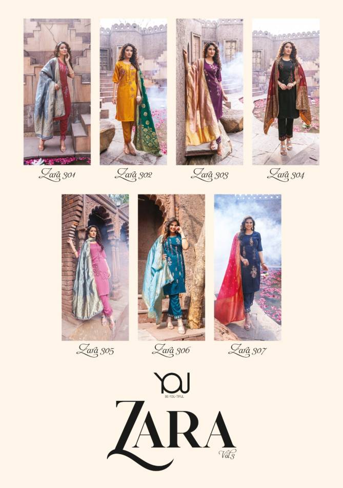 Zara Vol 3 By Wanna 301-307 Readymade Salwar Suits Catalog