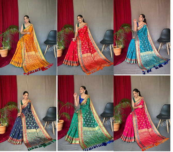 Katchhi Patola Colors Designer Sarees Catalog