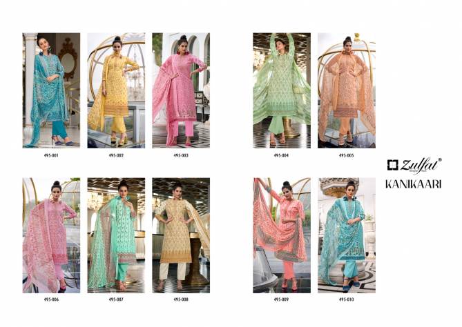Kanikaari By Zulfat Cotton Dress Material Catalog