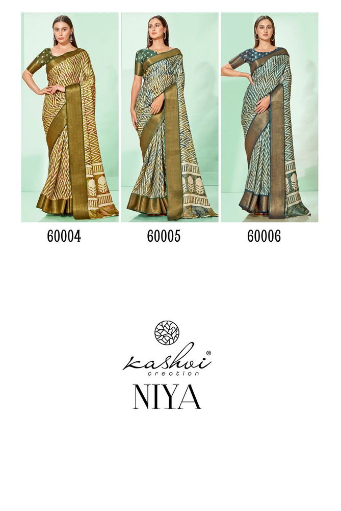 Niya By Kashvi 60001-60008 Daily Wear Sarees Catalog