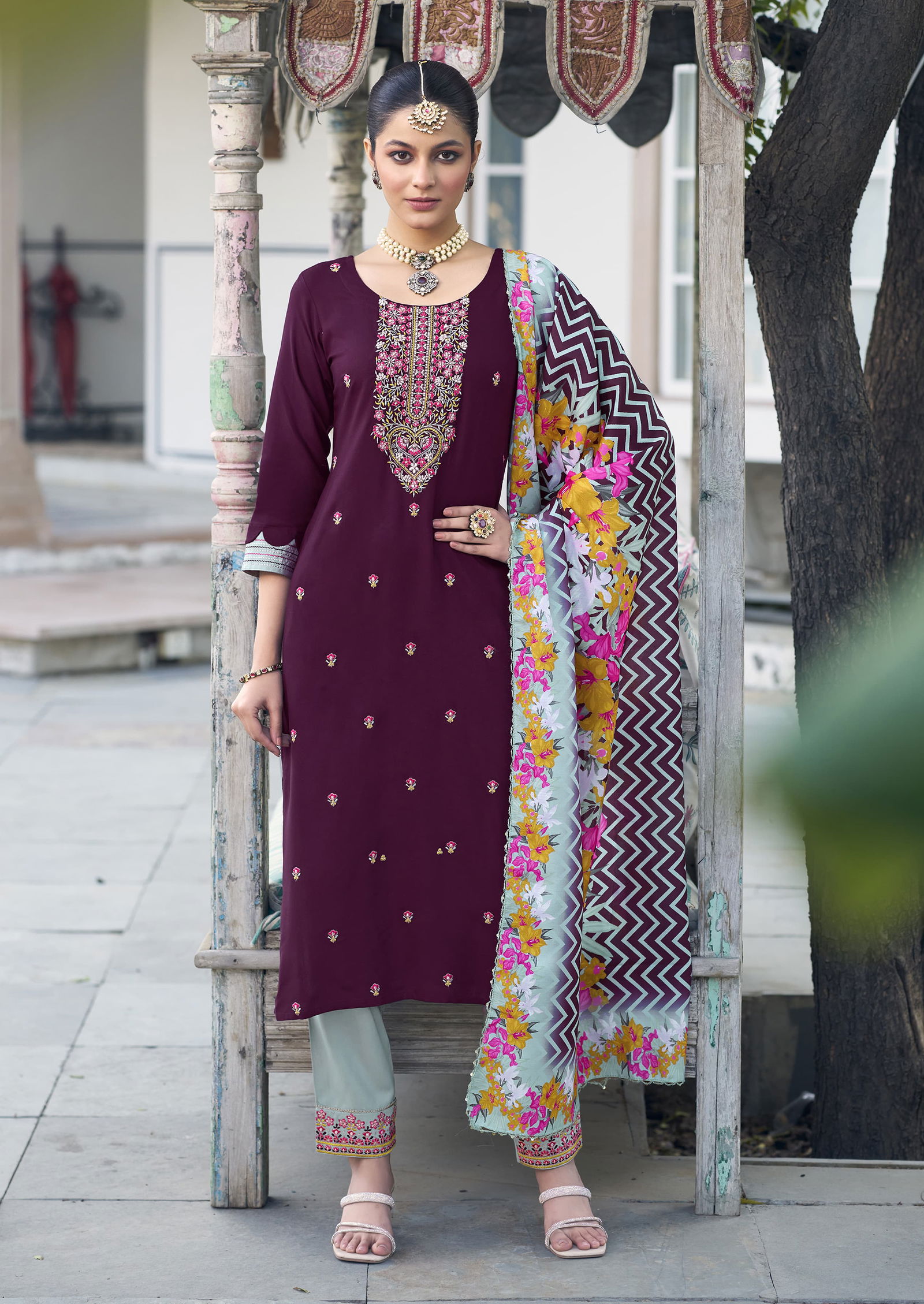 Latika Vol 2 By Karissa Rayon Designer Kurti With Bottom Dupatta Suppliers In India