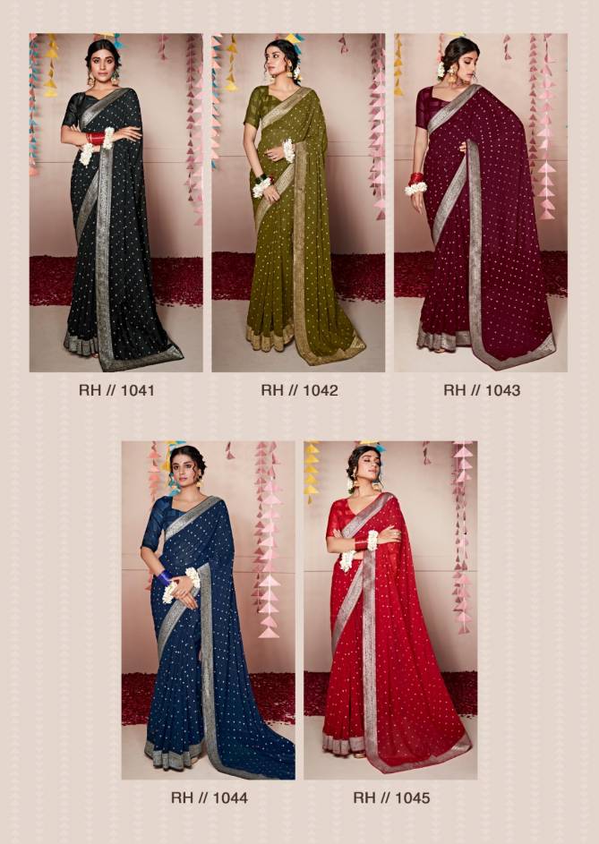 Rihana 8 By Stavan 1041-1045 Party Wear Sarees Catalog