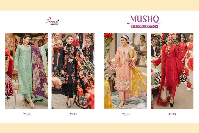 Mushq 2132 To 2135 By Shree Pakistani Suits Catalog