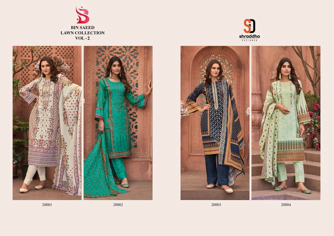 Bin Saeed Lawn Collection Vol 2 By Shraddha Pakistani Suit Catalog