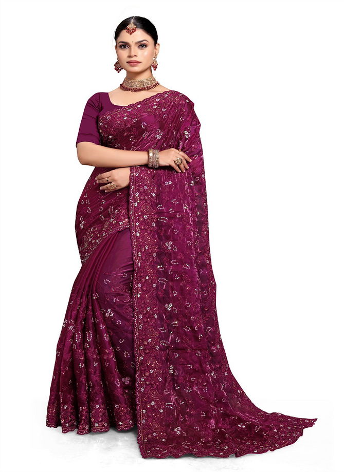 Elegance By Utsav Nari Fancy Embroidery Saree Orders In India