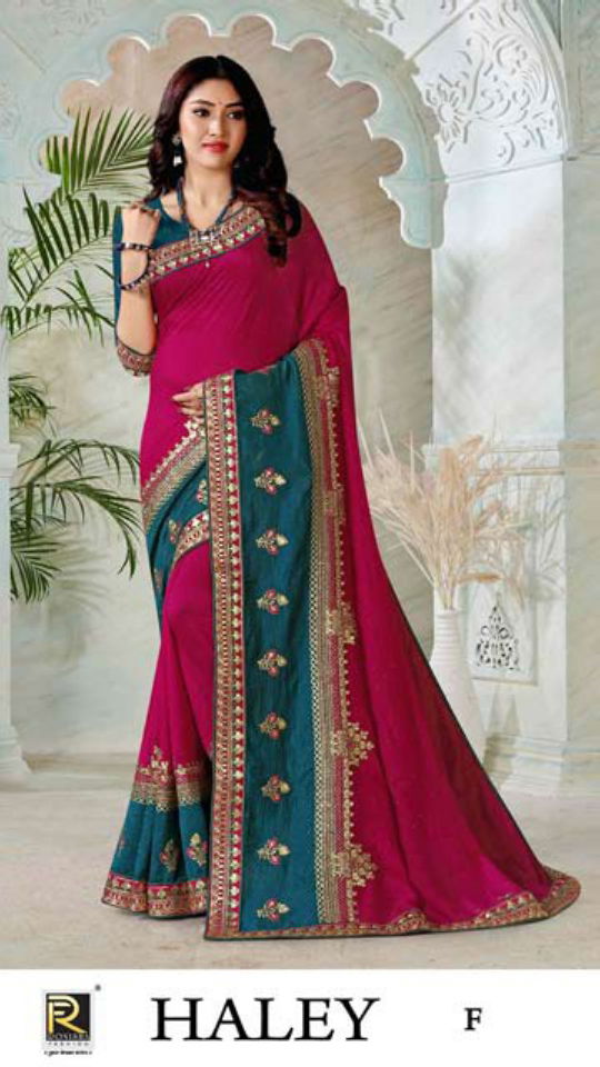 Haley By Ronisha A To F Party Wear Sarees Catalog