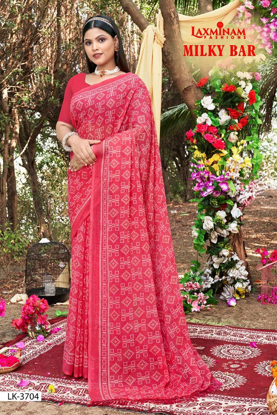 Laxminam Milky Bar By Kalista Daily Wear Sarees Catalog