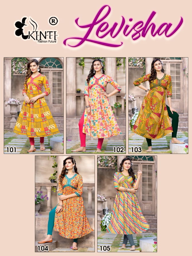 Levisha By Kinti Aliya Cut Printed Kurtis Catalog