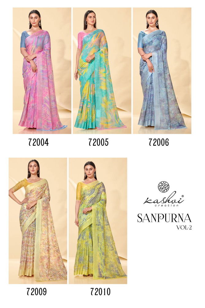 Sanpurna Vol 2 By Kashvi Daily Wear Sarees Catalog