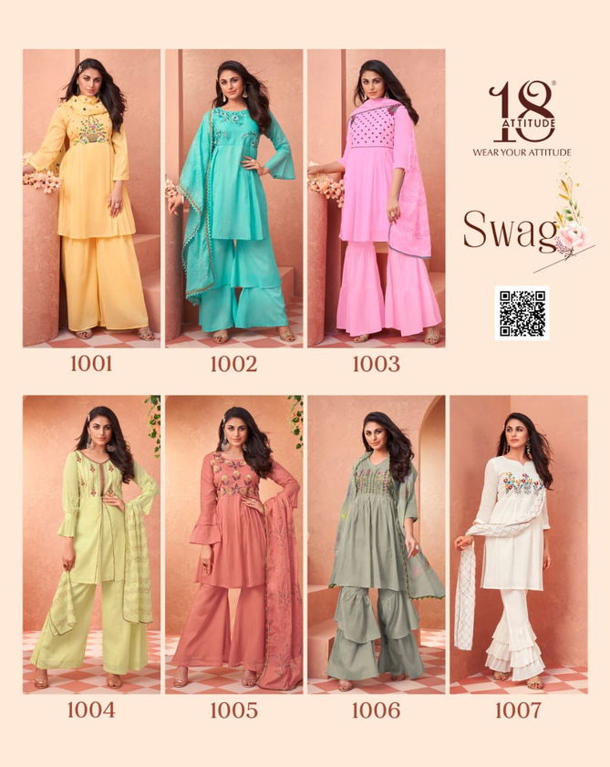 Swag By 18 Attitude 1001-1007 Readymade Salwar Suits Catalog