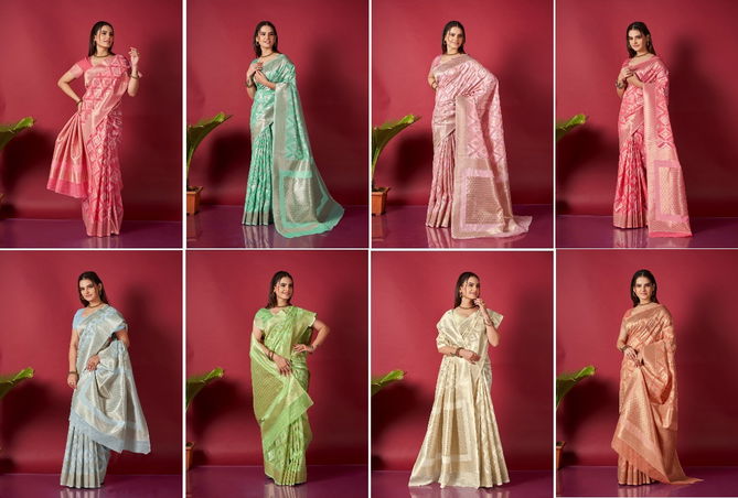 Muskan Linen Party Wear Sarees Catalog