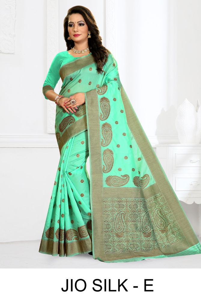 Ronisha Jio Silk Latest Fancy Casual Wear Premium Silk Sarees Collection
