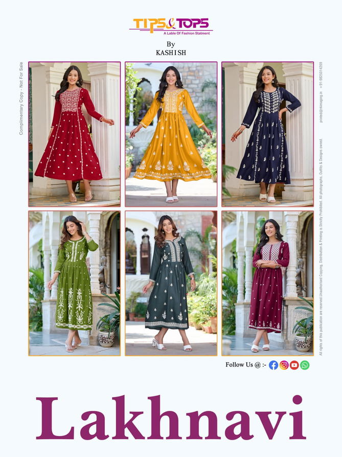 Tips And Tops Lakhnavi Designer Kurti Catalog