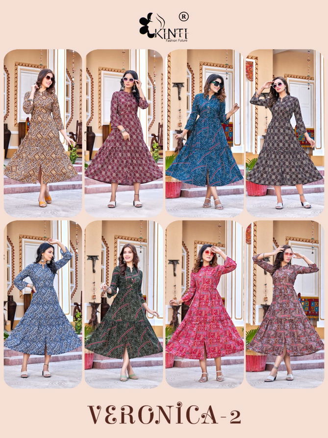 Veronica 2 By Kinti Long Printed Kurtis Catalog