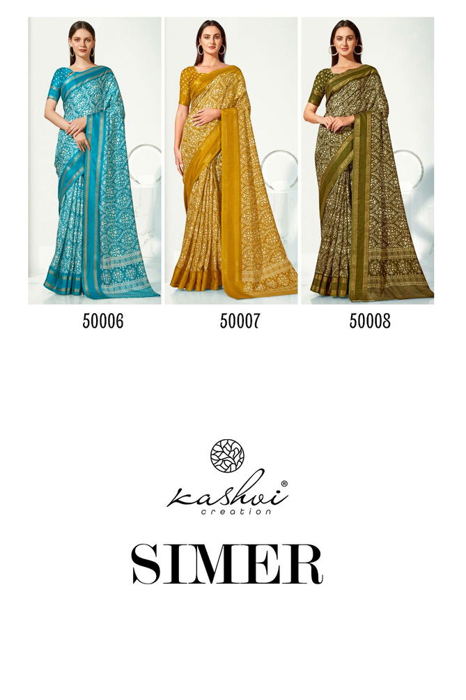 Kashvi Simer By LT Fabrics Daily Wear Sarees Catalog