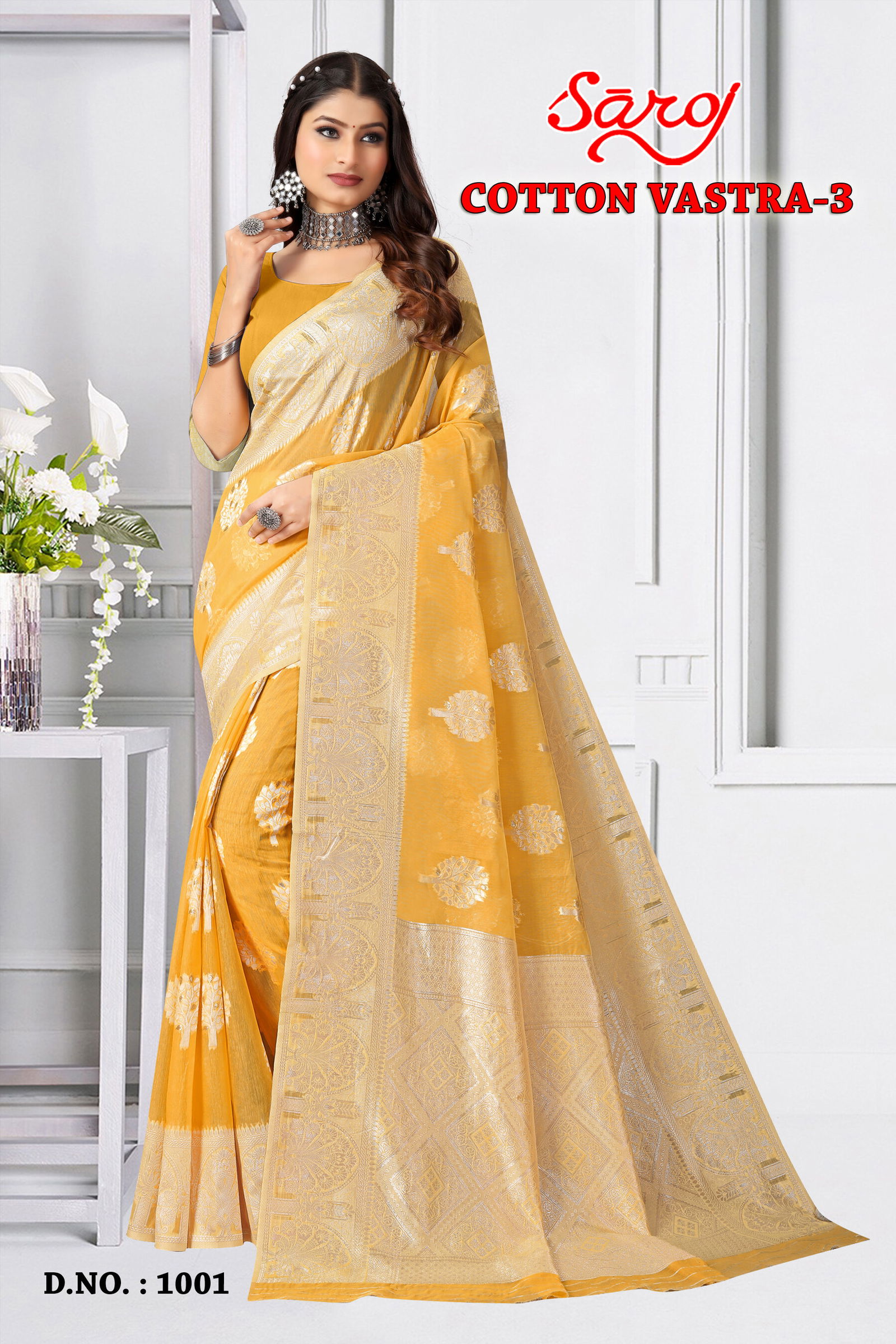 Cotton Vastra 3 By Saroj Party Wear Sarees Catalog