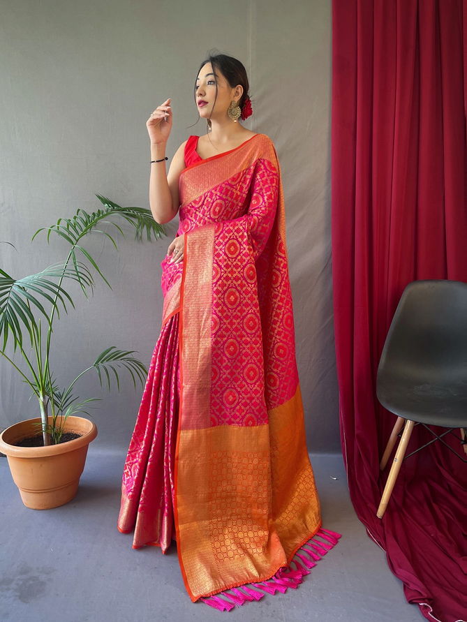 Patola 5 Colors Party Wear Sarees Catalog