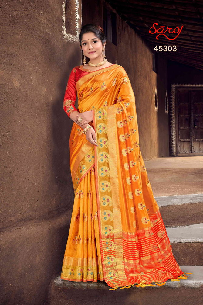 Shreekala By Saroj Foil Print Party Wear Sarees Catalog