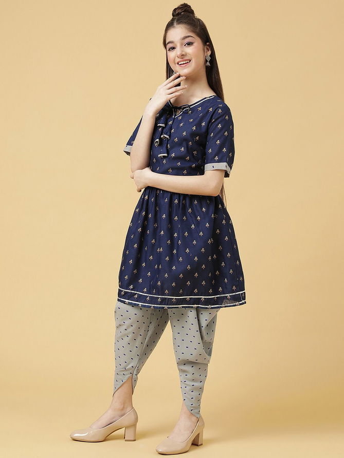 Aakruti Vol 34 Kids Kurti With Bottom Girls Wear Catalog