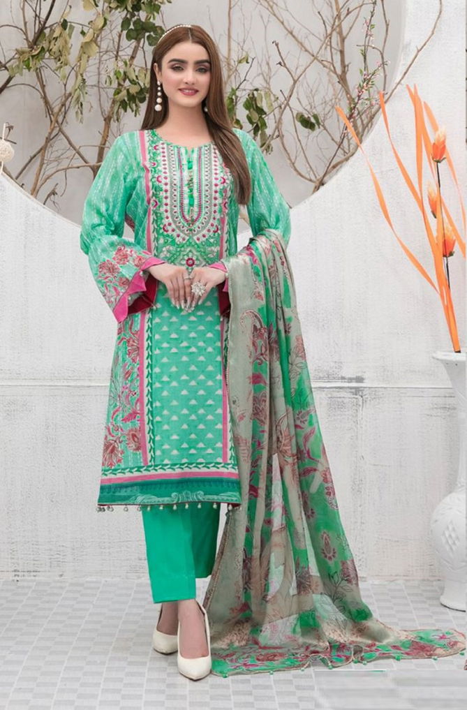 Razia Sultan Vol 41 By Apna Karachi Cotton Dress Material Catalog