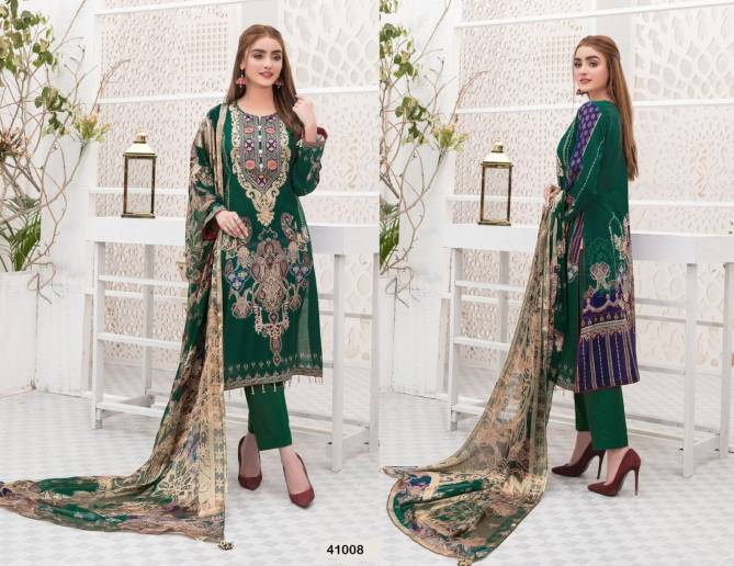 Razia Sultan Vol 41 By Apna Karachi Cotton Dress Material Catalog