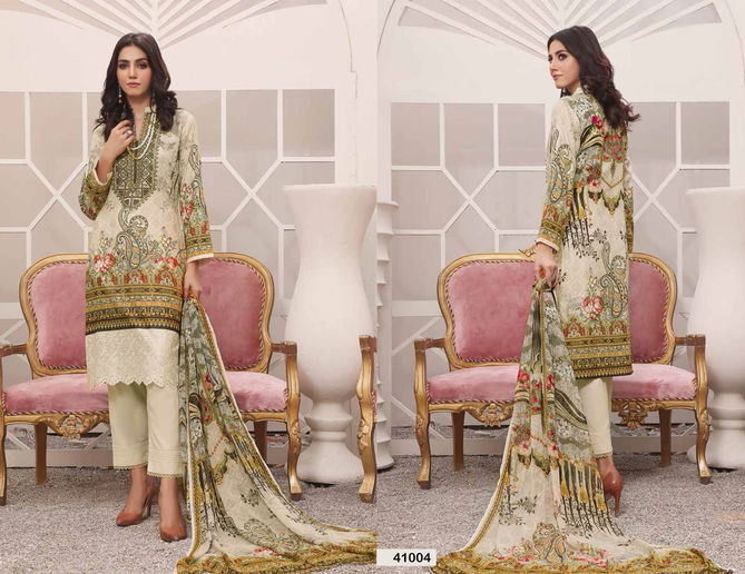 Razia Sultan Vol 41 By Apna Karachi Cotton Dress Material Catalog