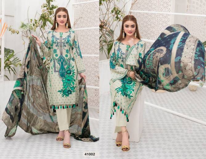Razia Sultan Vol 41 By Apna Karachi Cotton Dress Material Catalog
