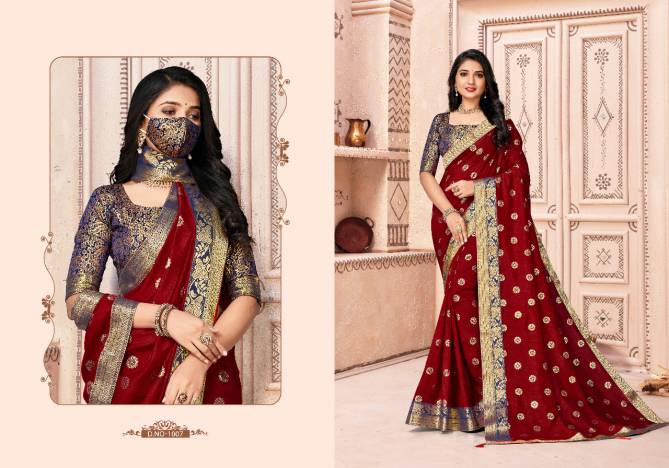Ronisha Jagnoori Latest Designer Festive Wear Wedding Wear Foil Printed Designer Silk Saree Collection