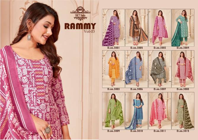 Rammy Vol 3 By Skt Printed Cotton Dress Material Catalog