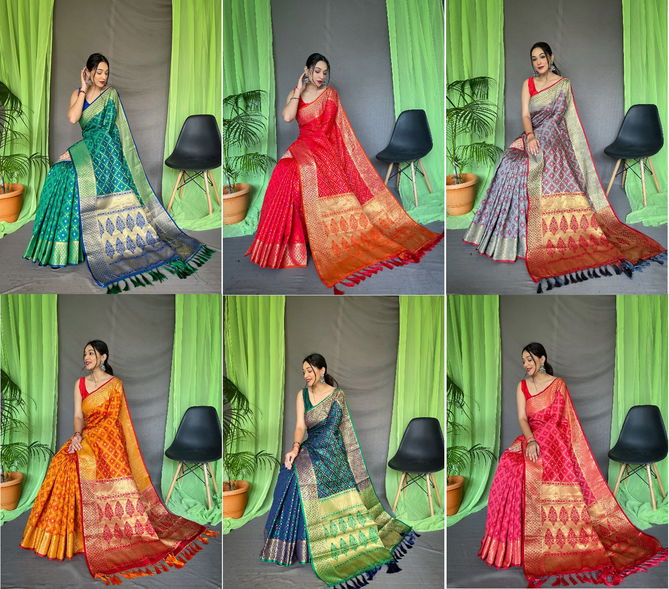 Patola 7 Color Set Designer Silk Saree Catalog