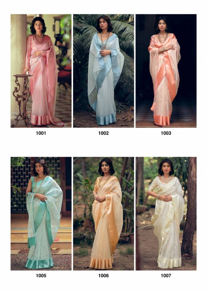 Raksha By Kashvi 1001-1008 Party Wear Sarees Catalog