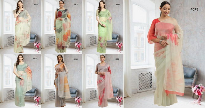 Navya By Trendy Organza Party Wear Sarees Catalog