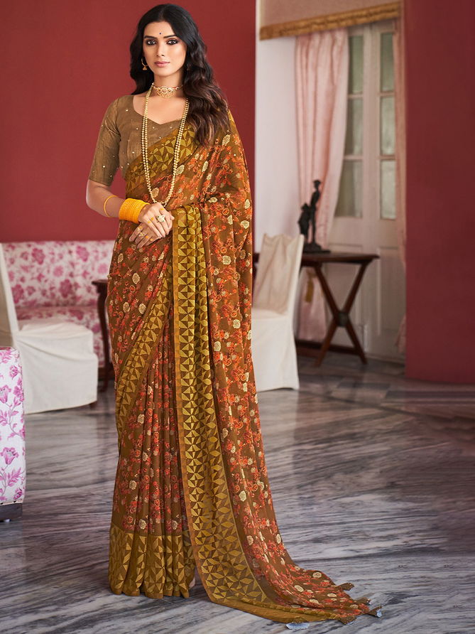 Ragga Printed Daily Wear Sarees Catalog