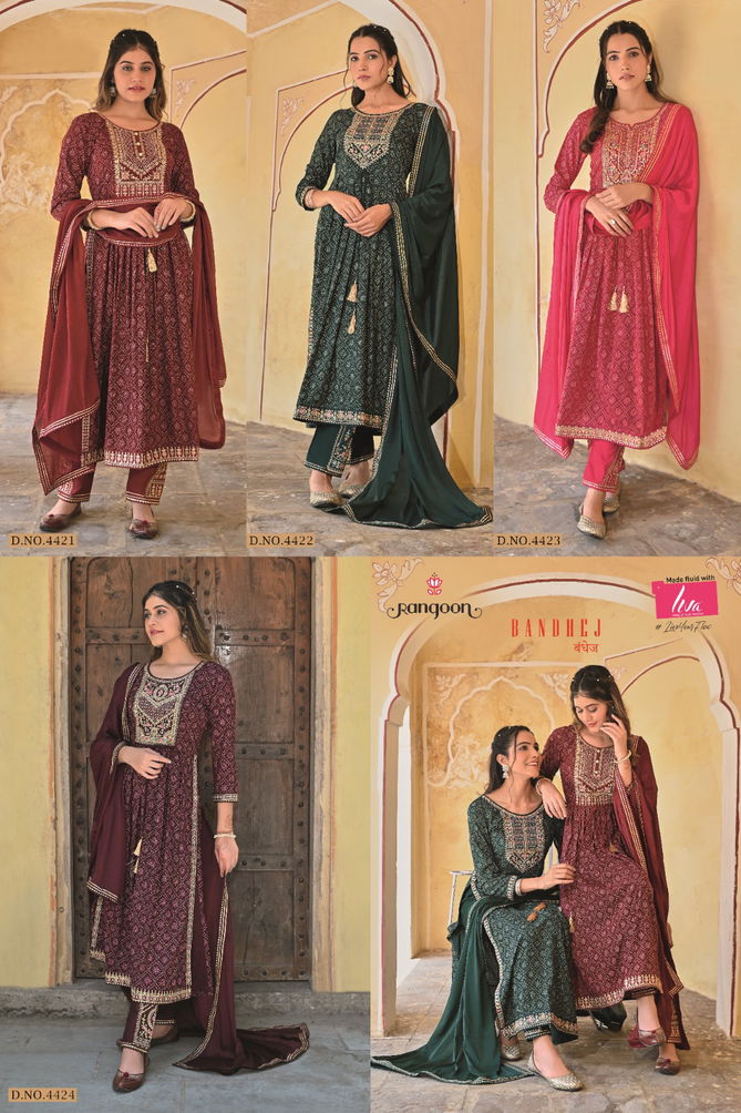 Rangoon Bandhej By Kessi Readymade Salwar Kameez Catalog