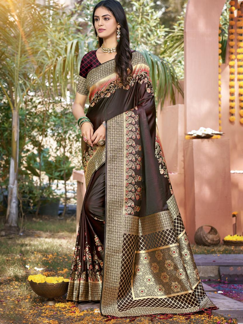 Bunawat Kangana Wedding Wear Satin Silk Saree Collection