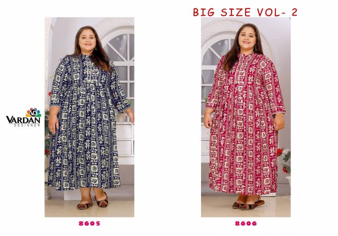 Big Size Vol 2 By Vardan Designer Kurti Catalog