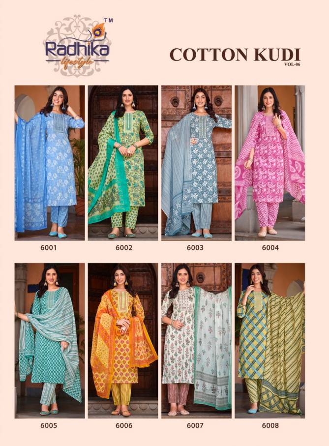 Cotton Kudi Vol 6 By Radhika Readymade Cotton Suits Catalog