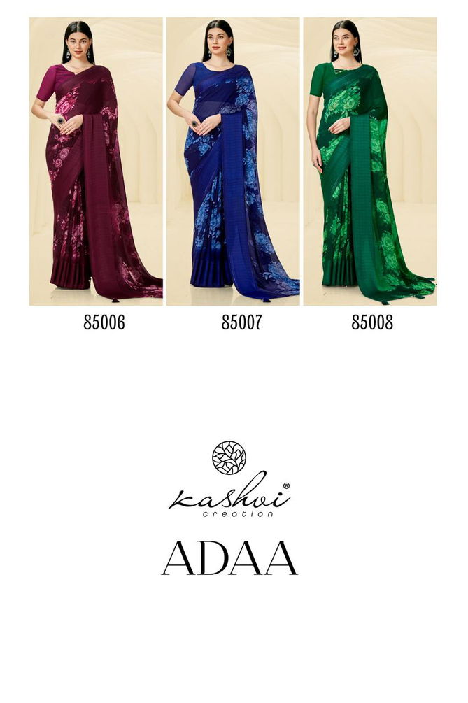 Adaa By Kashvi 85001-85008 Daily Wear Sarees Catalog