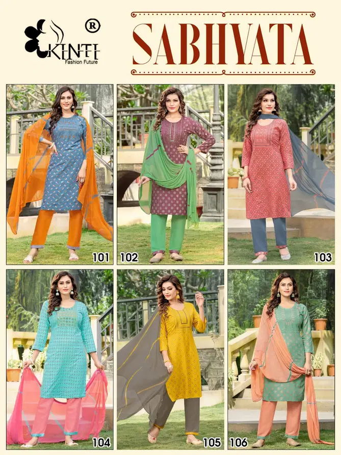 Sabhyata By Kinti Readymade Designer Salwar Suits Catalog