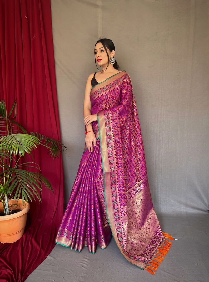 Rajkoti Patola Color Set Party Wear Sarees Catalog