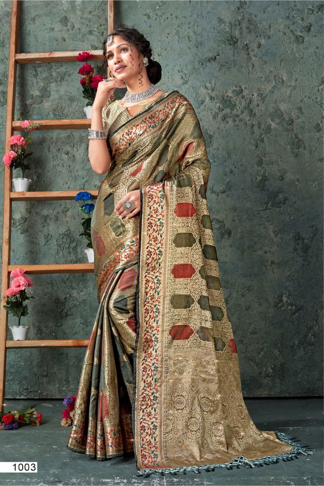 Balam By Bunawat 1001-1006 Party Wear Sarees Catalog