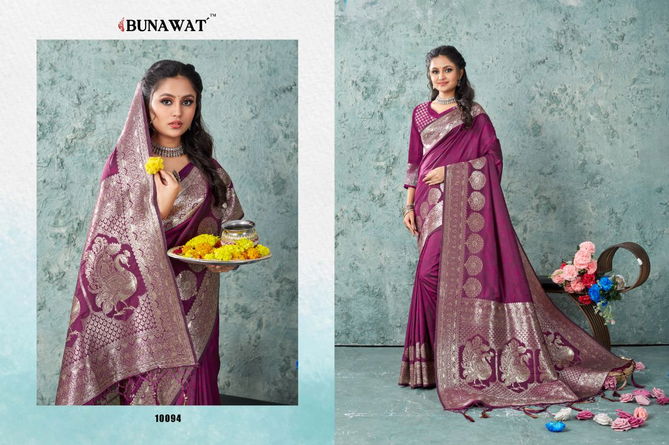 Var Vadhu By Bunawat 10091-10096 Banarasi Silk Sarees Catalog