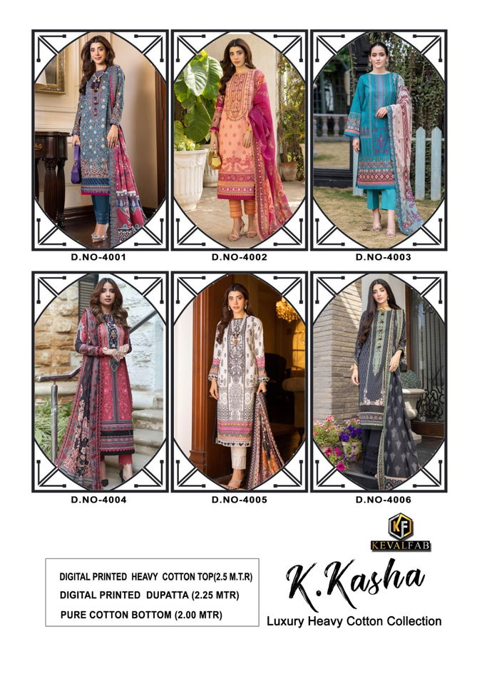 Keval k Kasha Vol 4 Karachi Cotton Dress Material Catalog